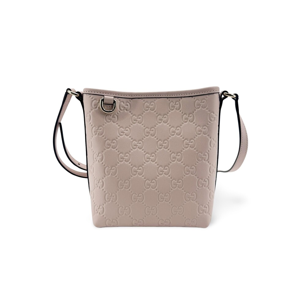 Gucci GG Emblem Bucket Bag Leather